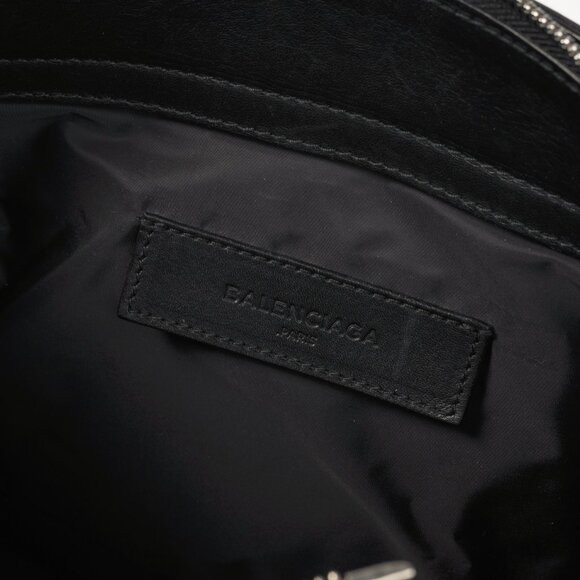 Balenciaga Cabas S Black Wadded Nylon & Calfskin Tote Bag - Picture 11 of 12